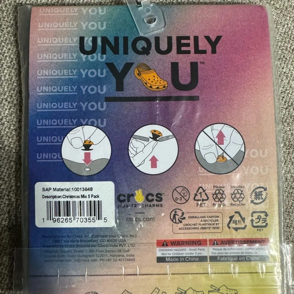 Crocs Jibbitz Christmas Mix - 5 Pack, new in package